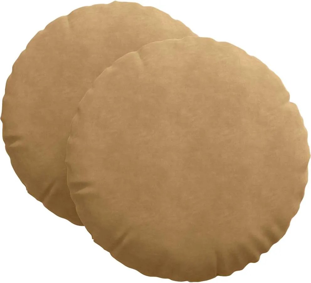 vidaXL Perne de Șezut 2 pcs Maro Ø 80 x 29 cm Catifea