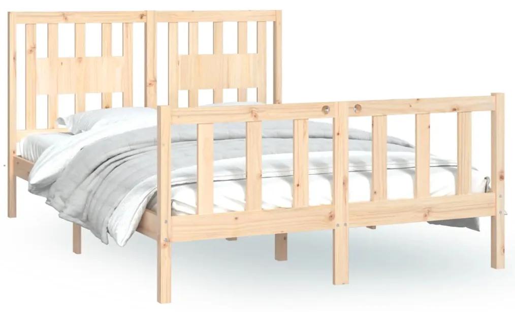 3188161 vidaXL Cadru de pat cu tăblie, 120x200 cm, lemn masiv de pin