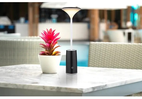 Lampă LED dimabilă de masă Globo 21020B QUIRIN LED/1,2W/3,7V 3000K negru