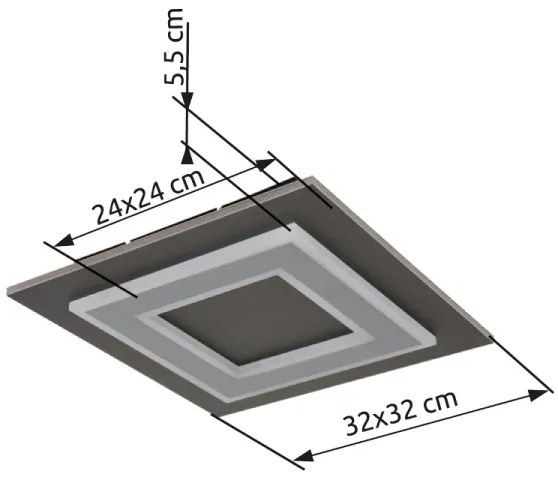 Plafonieră LED Globo 48033-24 JAYDEN LED/24W/230V
