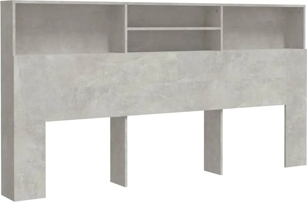 vidaXL Dulap tăblie, gri beton, 200x19x103,5 cm