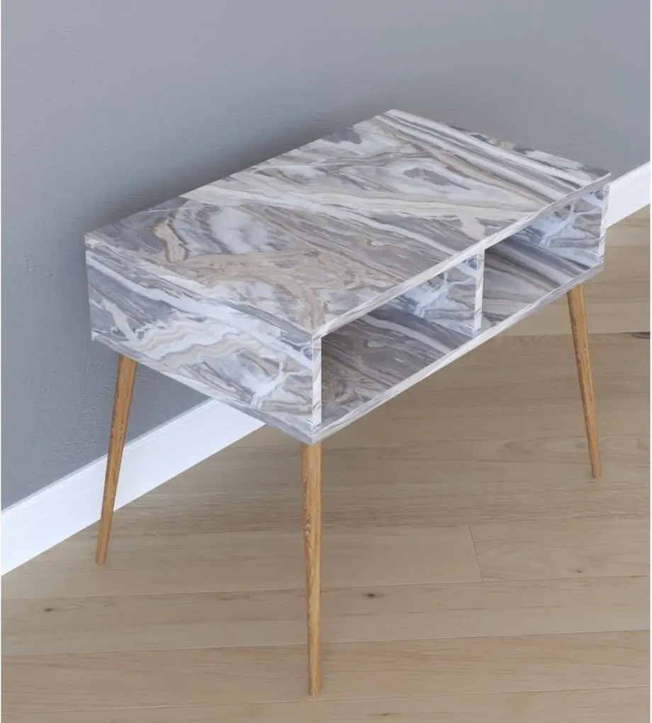 Comoda TV Homs, marmorat, 72x 30 x 58.6 cm.15109-C