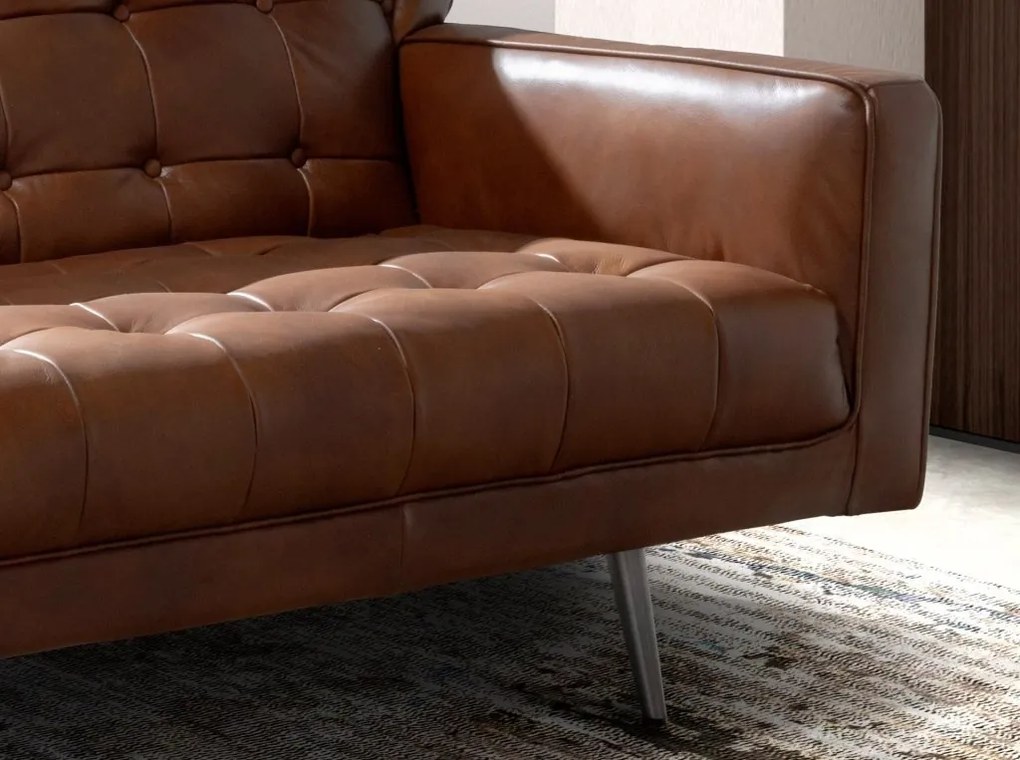 Canapea design LUX 3 locuri Dark Brown Leather