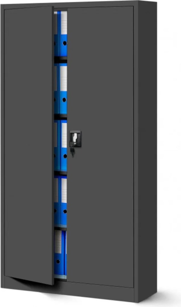 Dulap metalic Jan antracit (90x185 cm)