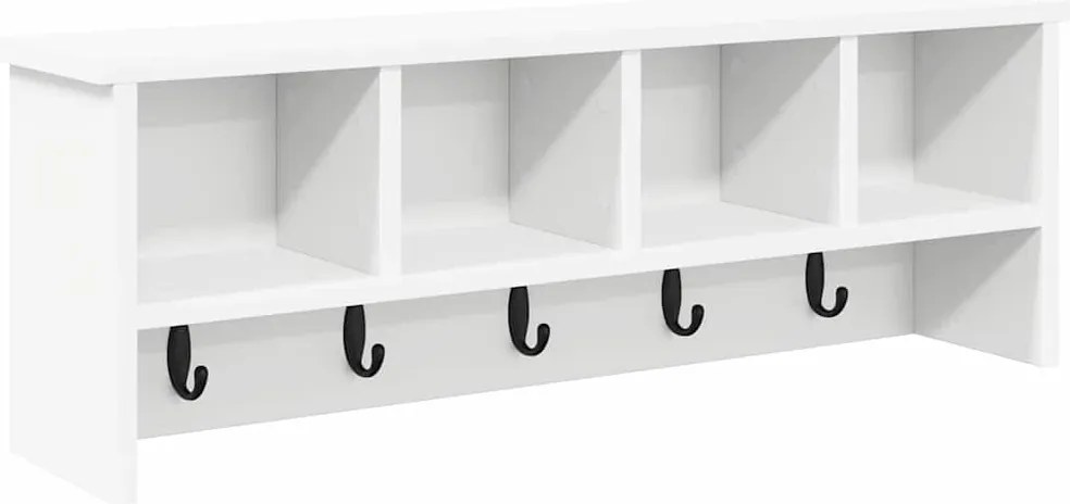 vidaXL Răcător de paltoane montat pe perete Alb 75 x 16 x 26 cm