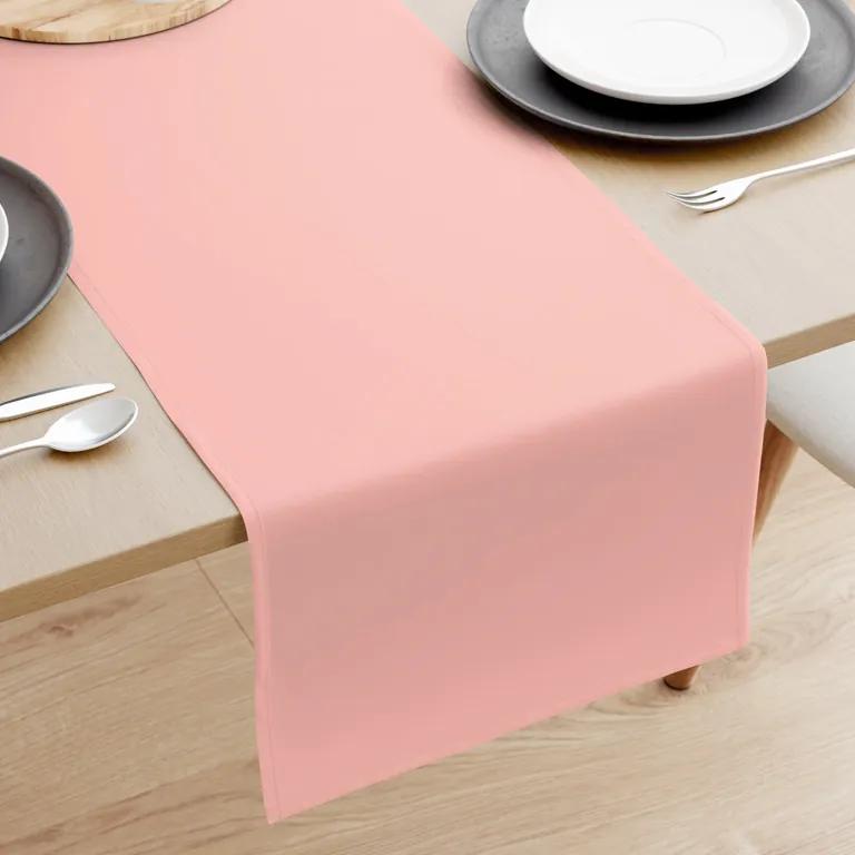 Goldea napron de masă din bumbac - roz pastel 20x120 cm