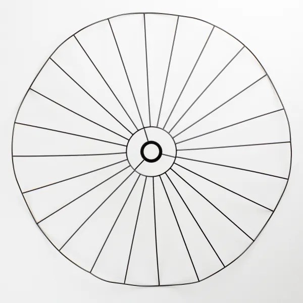 Brilagi - Lustră LED aplicată CERIA WIRE, 1x E27/40W/230V, Ø80 cm, negru/stejar