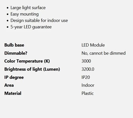 Plafoniera LED design liniar Wilmington 90,5cm