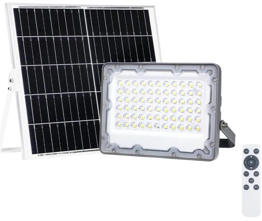 Proiector LED solar FOCUS 60W/10000mAh 3,2V 6000K IP65 + telecomandă