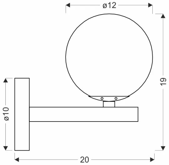 Lampă de perete KAMA 1xG9/28W/230V negru/negru fumuriu