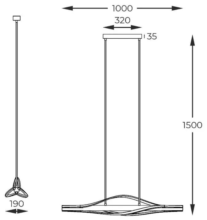 Lustra suspendata LED design modern BAEZ