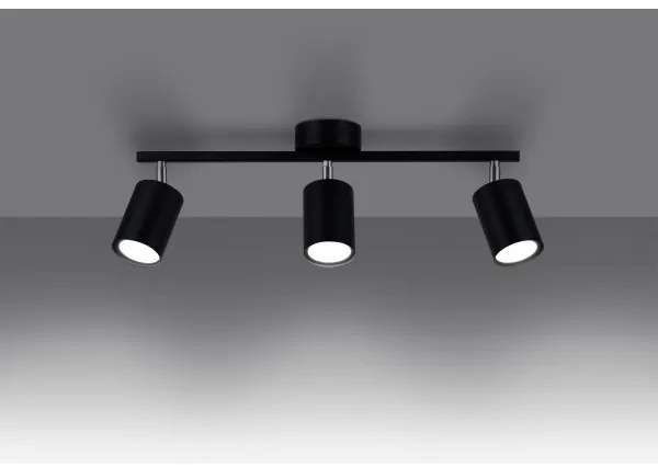 Spot LEMMI 3xGU10/40W/230V negru Sollux SL.1128