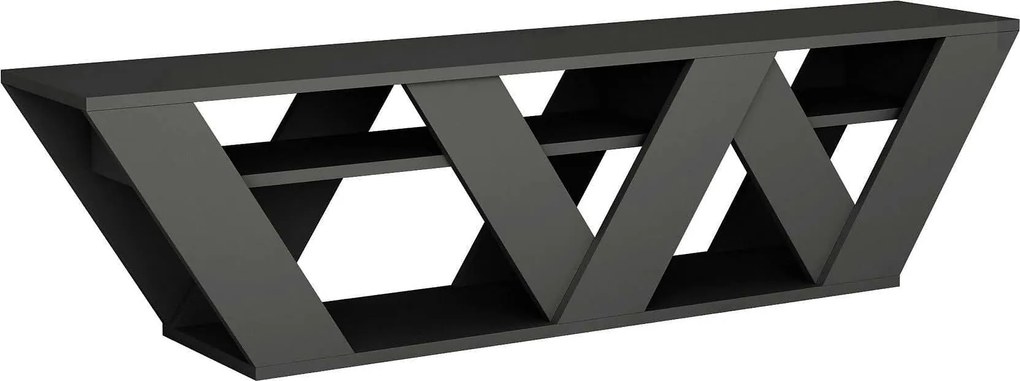 Comoda Ralla, gri antracit, PAL melaminat, 158x30x40 cm