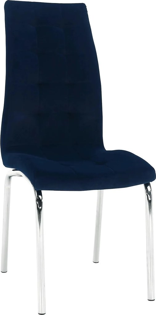 Scaun GERDA NEW, albastru, stofa clasica/metal, 42x58x103 cm