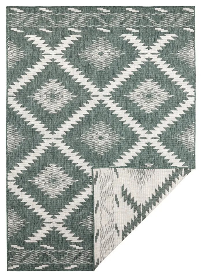 Covor adecvat pentru exterior NORTHRUGS Malibu, 170 x 120 cm, verde-crem