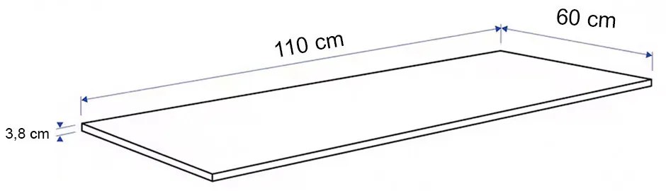 Blat de bucătărie 110 x 60 x 3,8 cm Beton