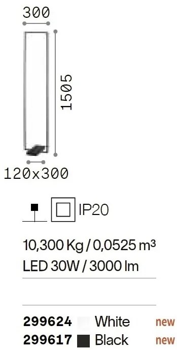 Lampadar/Lampa de podea LED design modern minimalist Frame pt alb