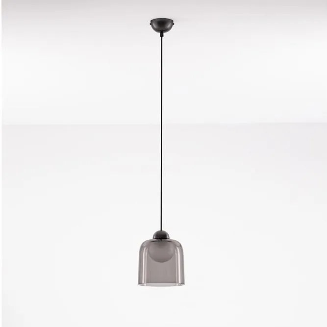 Pendul LED modern, Metal, Negru, Acrilic, DIONE