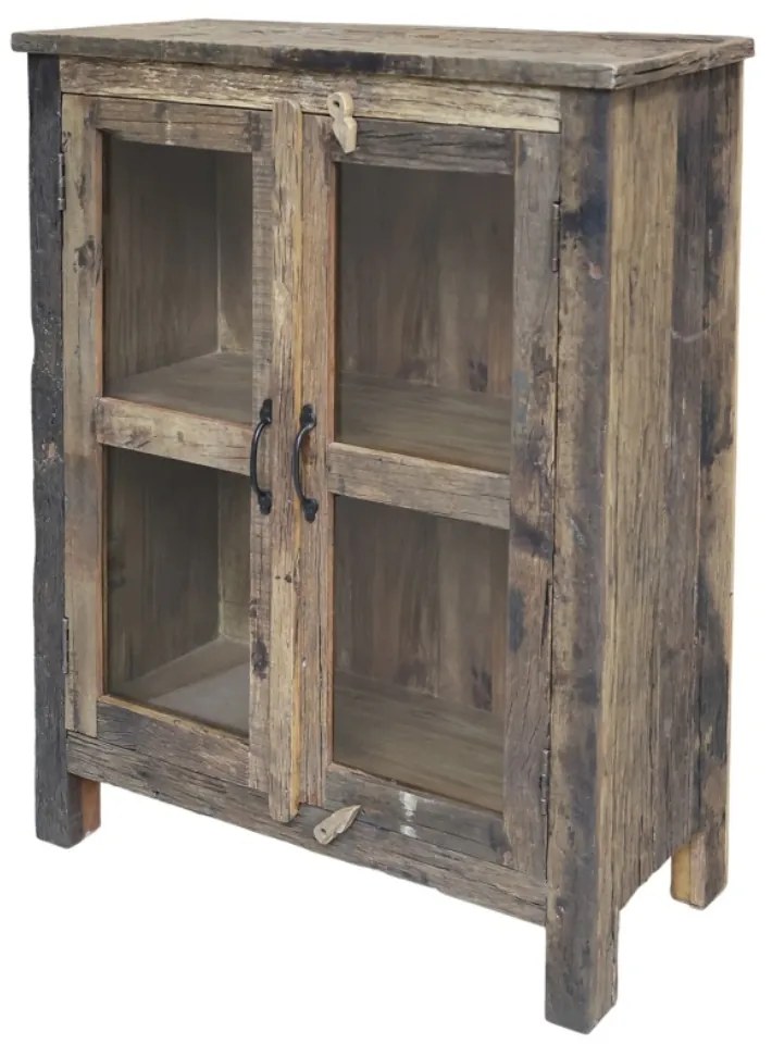 Vitrina din lemn reciclat, cu aspect vintage, Grimaud