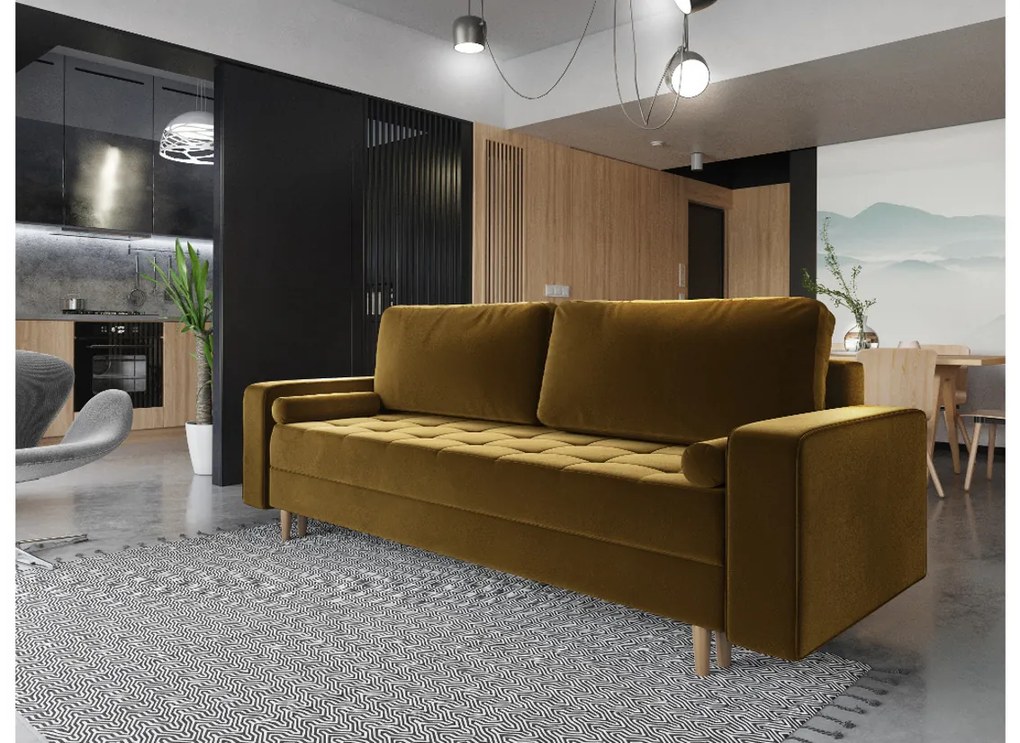 Supermobel Canapea extensibilă tapițată PRIMA, 238x90x91, itaka 48