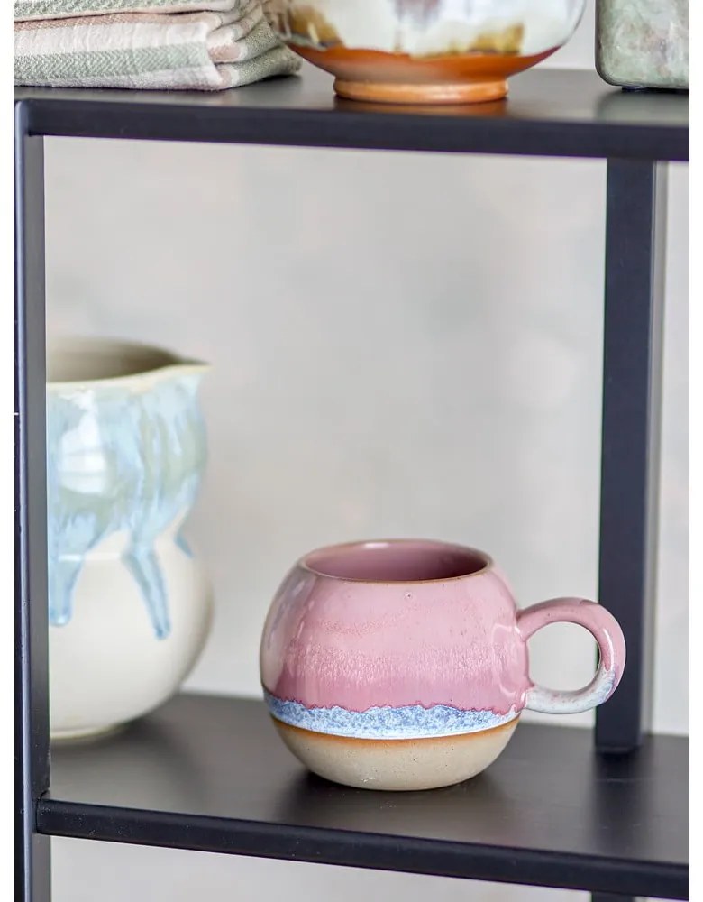 Cană roz din gresie 410 ml Paula – Bloomingville