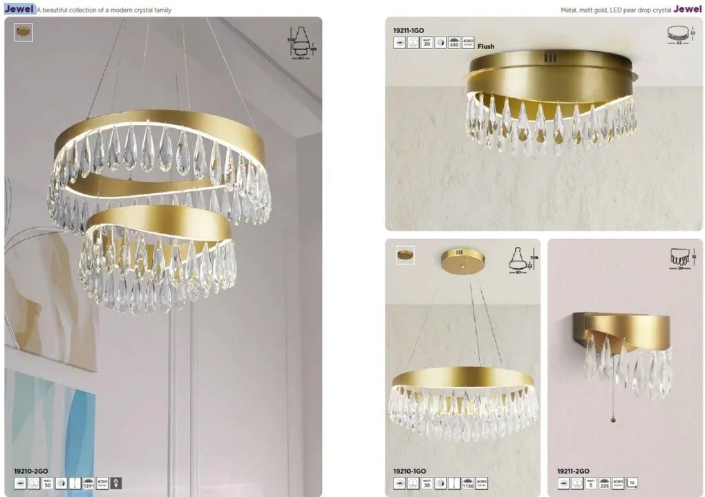 Aplica LED eleganta design modern Jewel