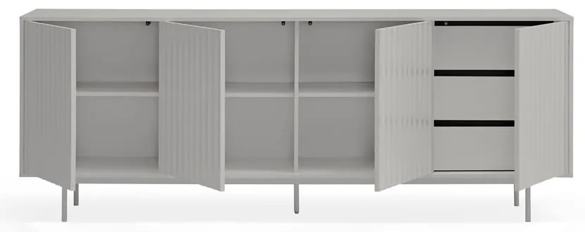Comodă gri joasă 211x80 cm Sierra – Teulat