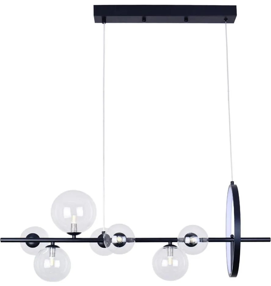 Lustră LED pe cablu HYBRID LED/15W/230V + 7xG9/6W 4000K negru