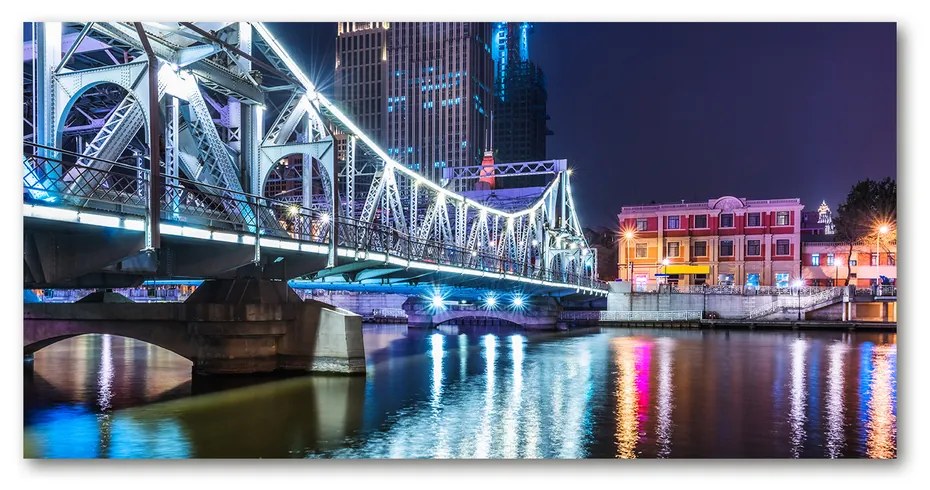 Tablou pe sticlă acrilică Shanghai pod