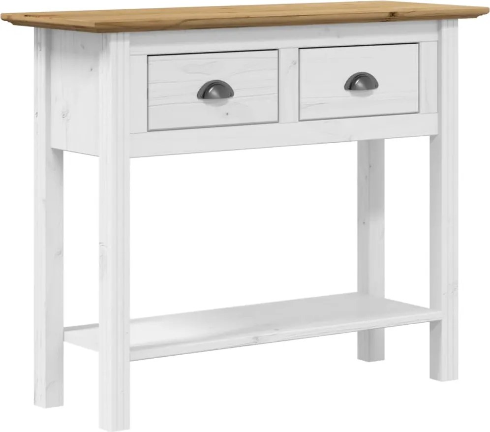 vidaXL Măsuță consolă "BODO", maro, 91x35x74 cm, lemn masiv de pin