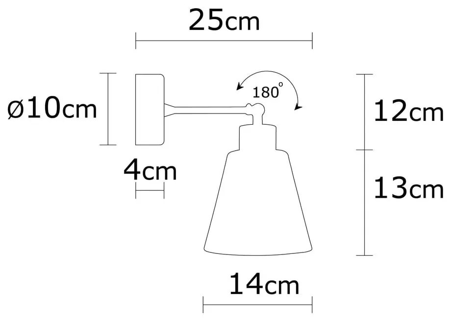 Aplică de perete neagră/în culoare naturală ø 14 cm Manavgat – Opviq lights