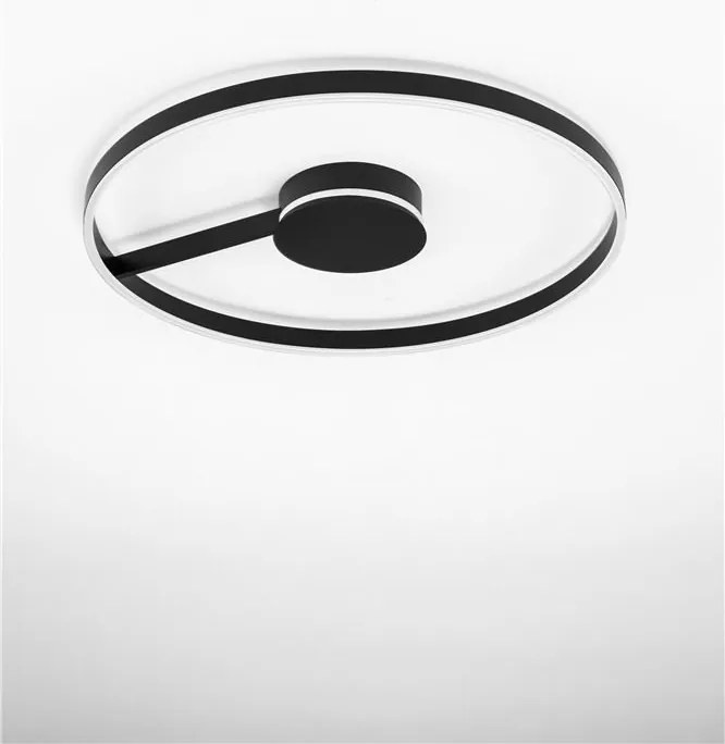 Lustra circulara aluminiu negru LED CCT SIENA 80cm