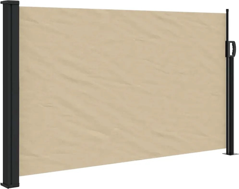 vidaXL Copertină laterală retractabilă, bej, 120 x 600 cm