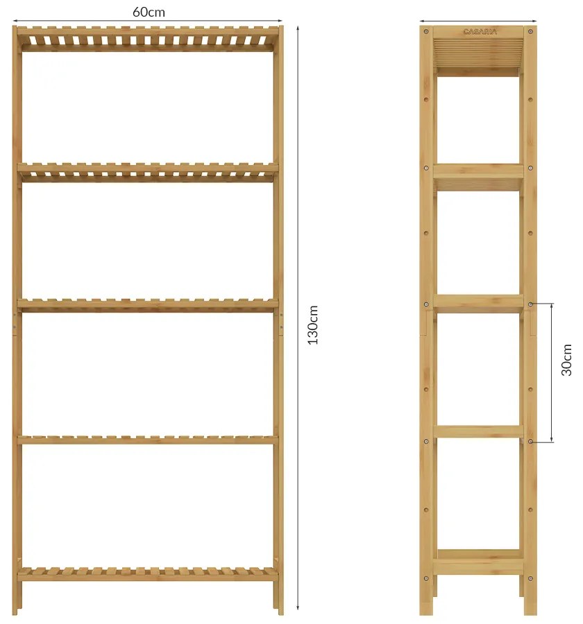 Deuba Raft din bambus 130x60x26 cm
