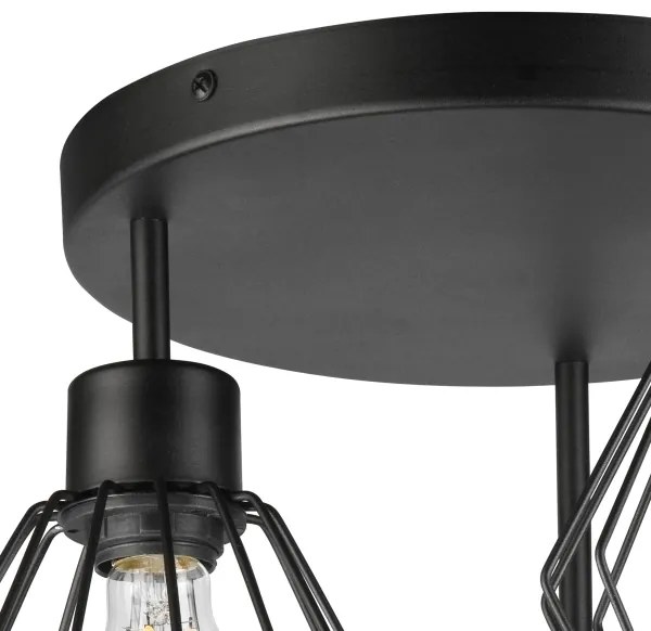 Lustră aplicată AUDREY 3xE27/60W/230V negru