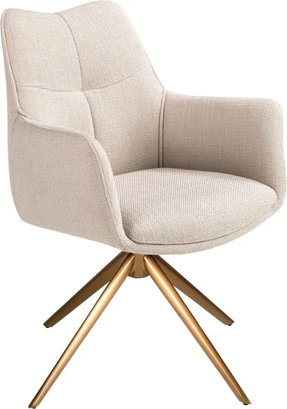Scaun modern pivotant tesatura Crem