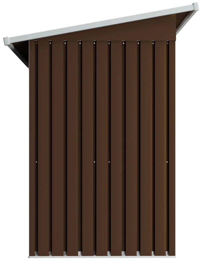 Magazie de gradina din metal , maro, 194 x 121 x 181 cm, otel