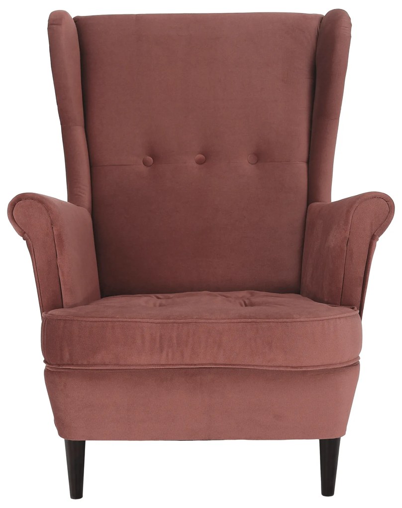Fotoliu tesatura Culoare roz vintage/nuc, RUFINO NEW