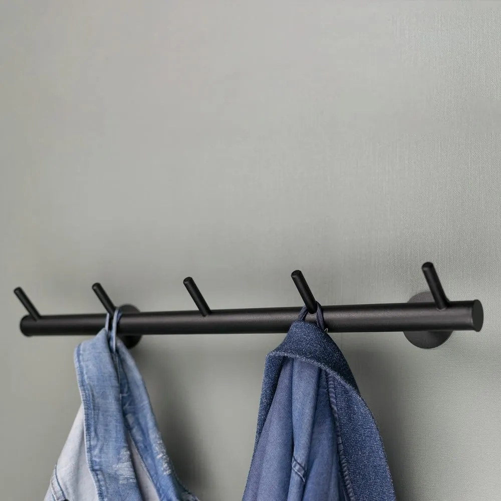 Cuier de perete negru din metal 55 cm Odin – Spinder Design