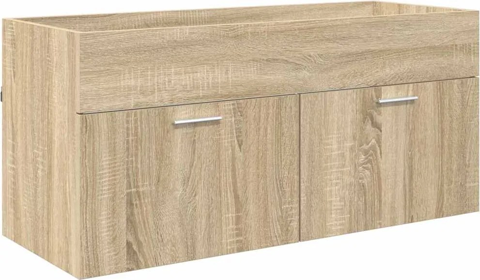 vidaXL Dulap de chiuvetă cu depozitare Stejar Sonoma Lemn compozit