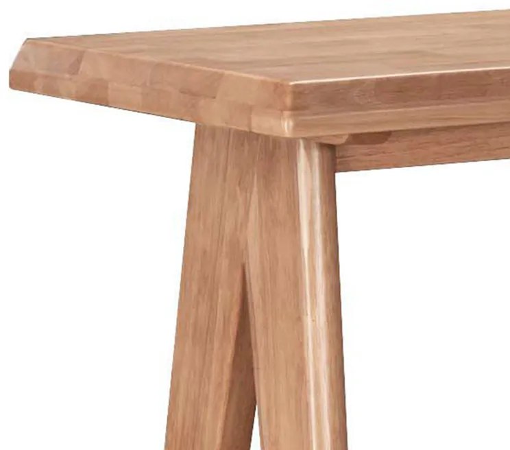 Masa de bar Winslow din lemn de arbore de cauciuc, culoarea nuc 120x45x100cm