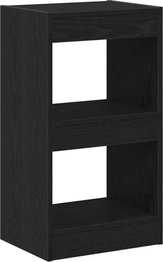 vidaXL Dulap pentru cărți Stejar Negru 40 x 30 x 71,5 cm Lemn compozit