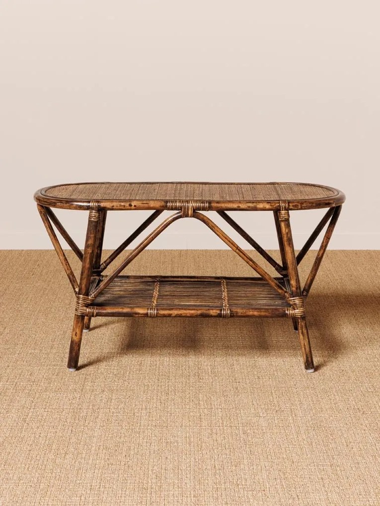 Masuta de cafea ovala, din rattan, Veracruz