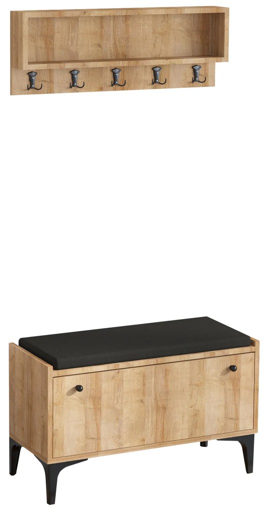 Set mobilier pentru hol Lenny (Stejar). 1072359