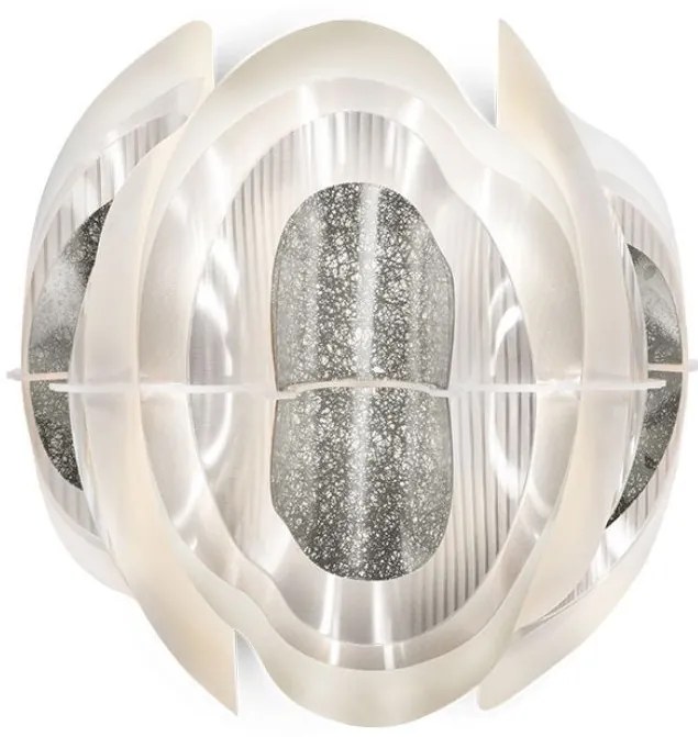 Aplica moderna design Art Deco realizata manual Fiordlys Silver
