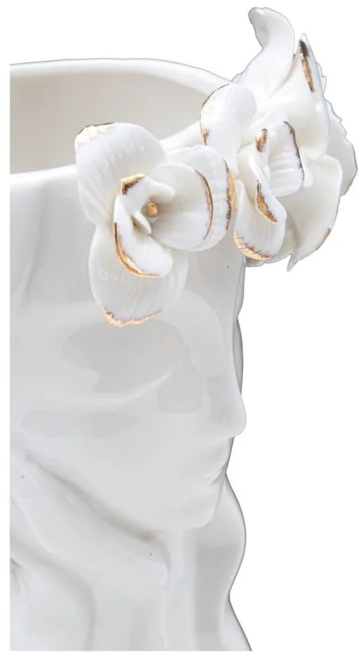 Vază din porțelan Mauro Ferretti Cute Woman, alb