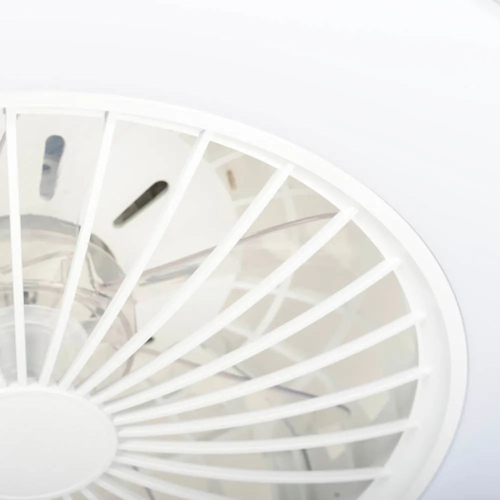 Plafoniera Ventilator Erste Breezy 49cm 48W LED 15W Motor CCT Reglabila Design Modern 2in1 Telecomanda Inclusa Iluminat Silentios pentru Interior