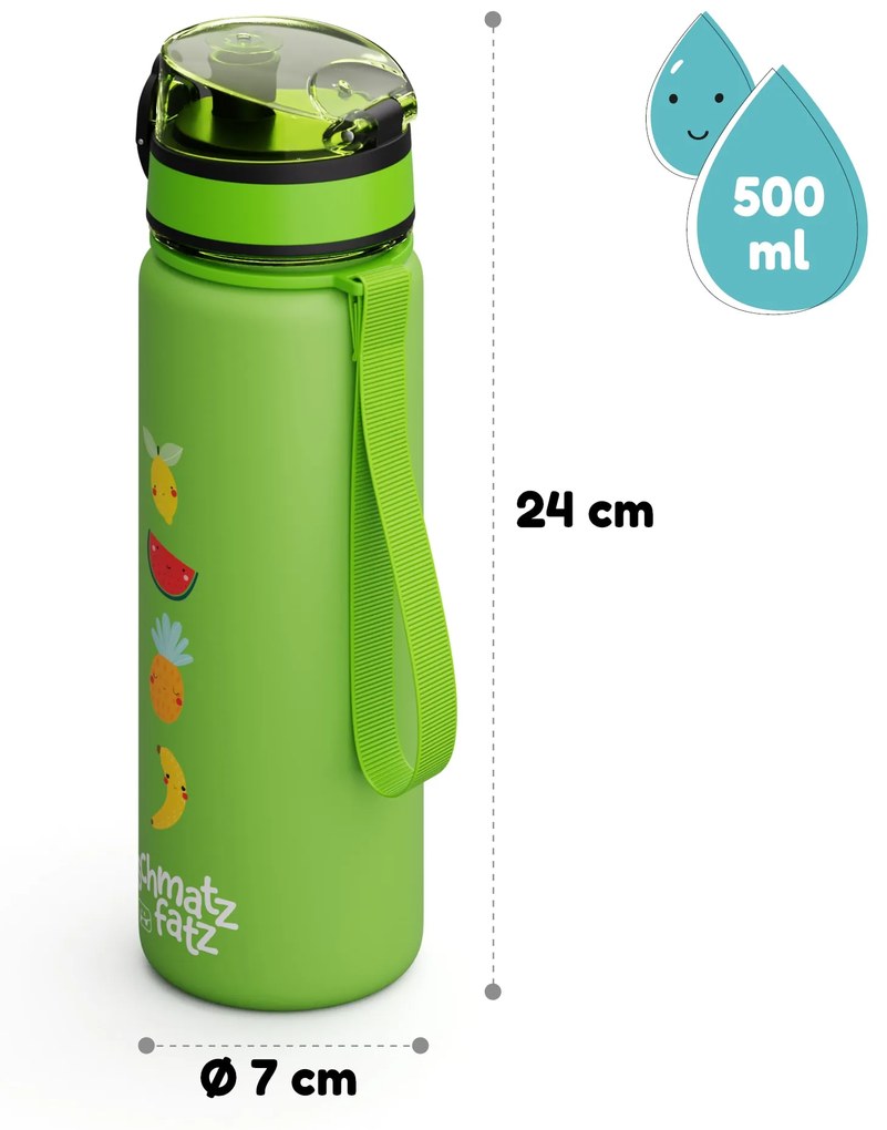 schmatzfatz, sticlă de băut, sticlă sport, 500 ml, 24 cm, tritan