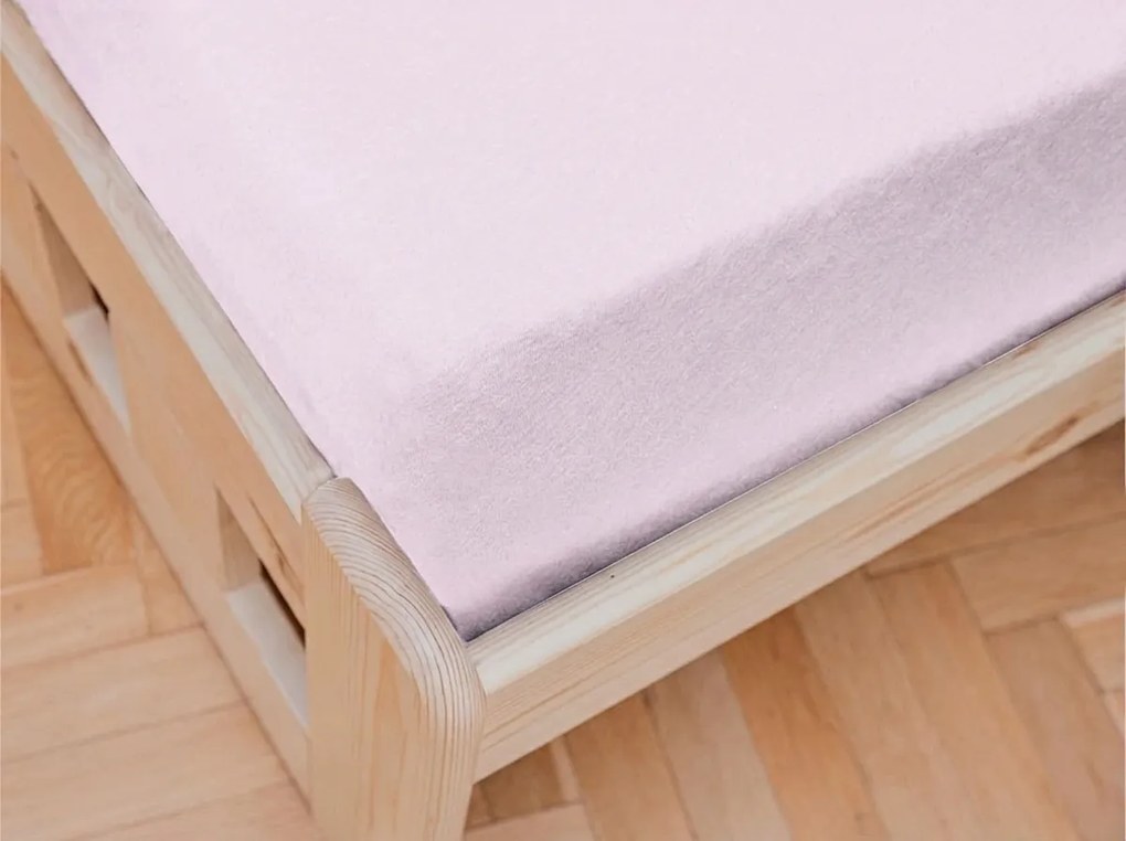 Cearceaf jersey pentru patut copii violet deschis 70 x 140 cm