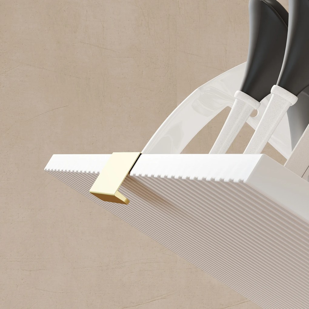 HOMCOM Dulap de pantofi pentru 18 perechi de pantofi cu 3 sertare rabatabile Alb | Aosom Romania